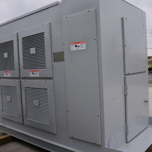 Dry-type distribution transformer in an industrial setting for safe power distribution